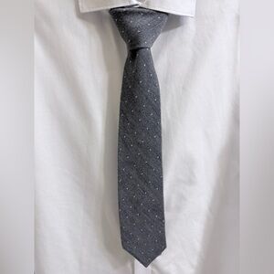 J. Crew Sophisticated Charcoal Dotted Wool Tie